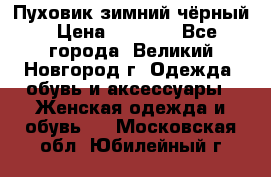 Пуховик зимний чёрный › Цена ­ 2 500 - Все города, Великий Новгород г. Одежда, обувь и аксессуары » Женская одежда и обувь   . Московская обл.,Юбилейный г.